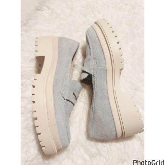 Patina Zoe Suede Blue Loafers - Picture 4 of 10